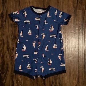 Carter's Blue Nautical Print Bodysuit